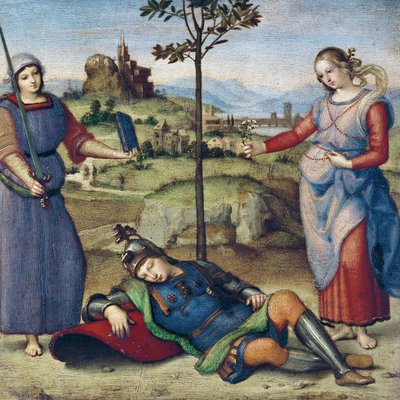 Visione di un cavaliere, c.1504 da Raffaello Sanzio Raphael
